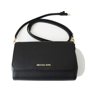 Michael Kors medium saffiano leather convertible Black Crossbody Bag